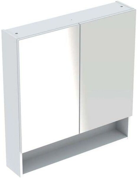 Geberit Renova Plan Spiegelschrank 502366011 78,8 cm, weiß, lackiert hochglänzend, mit 2 Türen