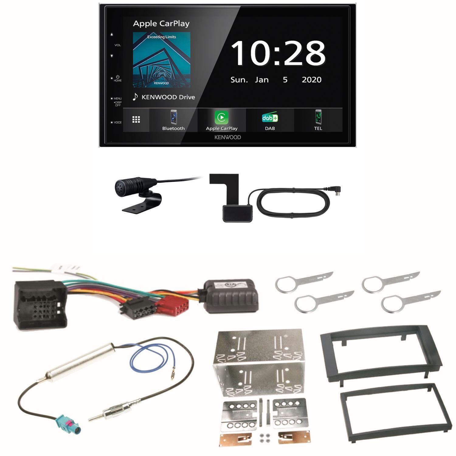 Kenwood DMX5020DABS Android Auto CarPlay Einbauset für T5 2003-2015 Multivan