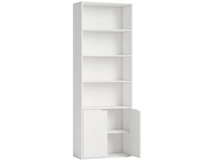 Bibliothèque 2 portes métal blanc
