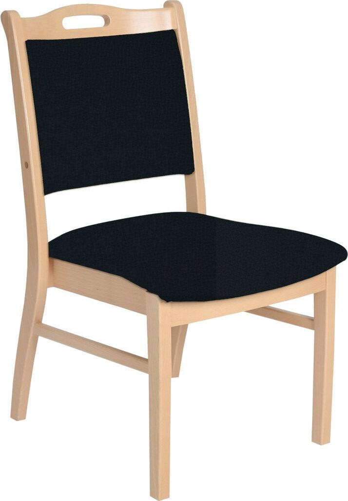 Seniorenstoel Sabine zonder armleuningen, zwart kunstleder