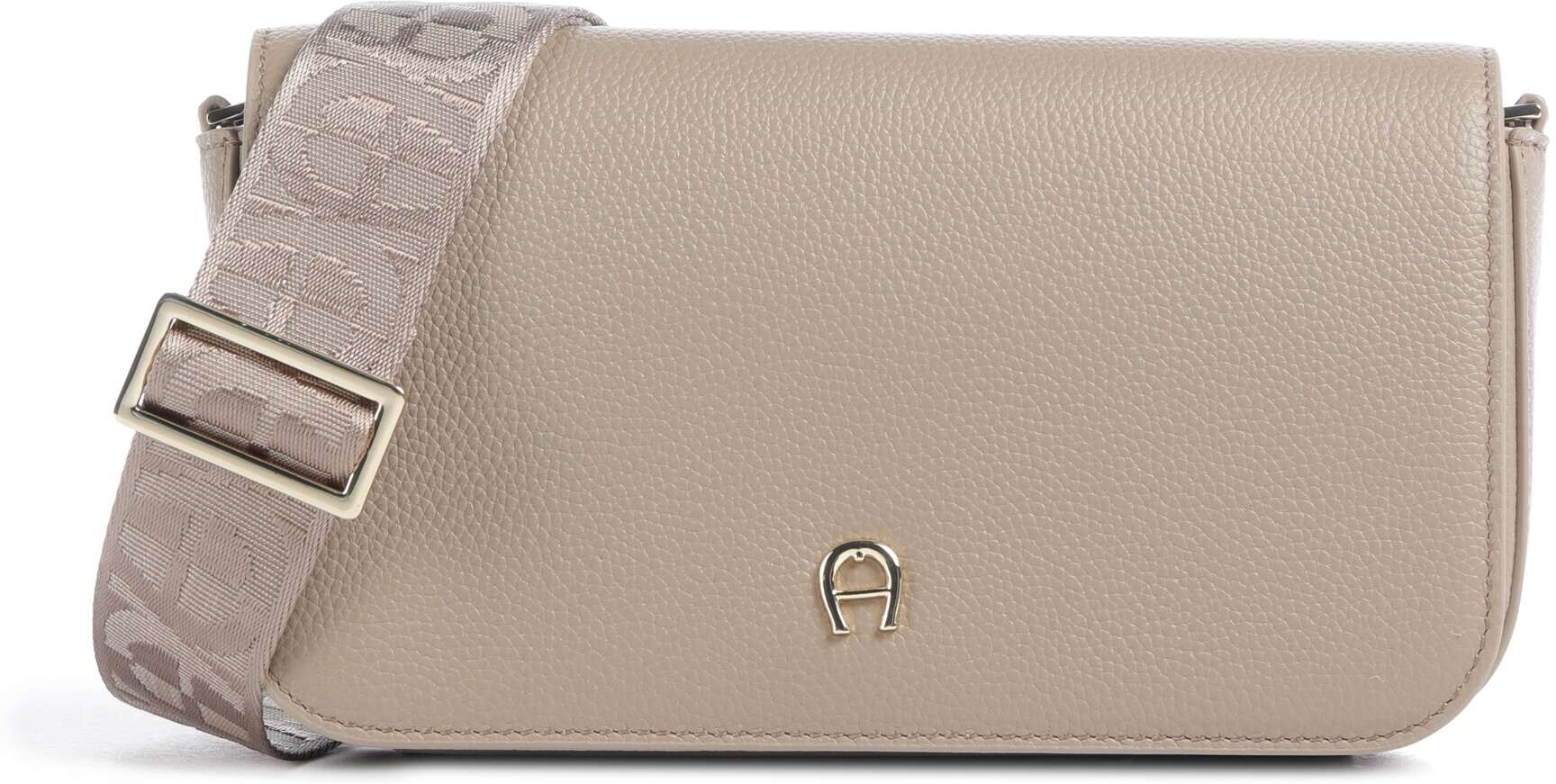 Aigner Zita S Umhängetasche aus Leder, braun