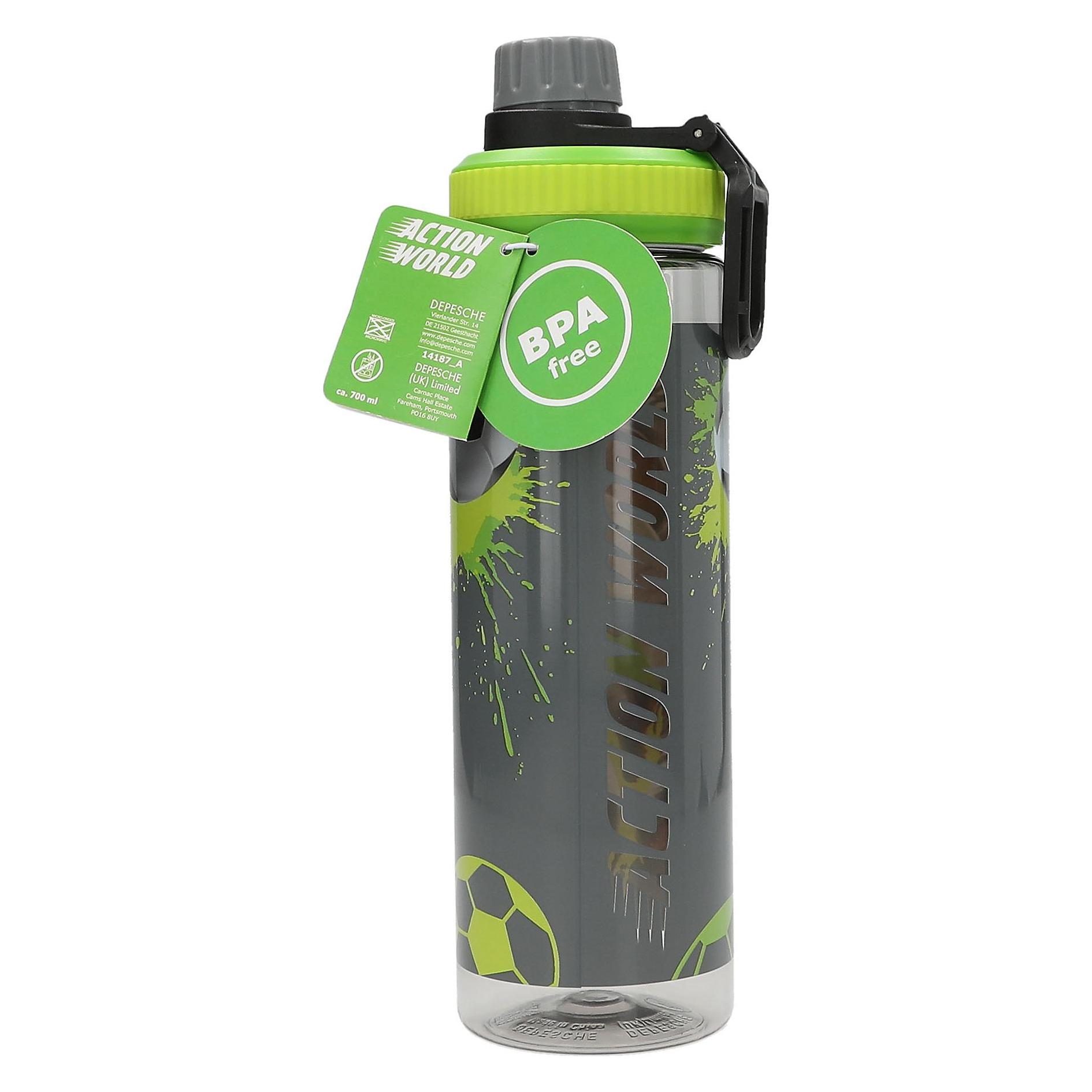 Dino World - Action World Drinking Bottle - XL - Green and Black (0.70 l) (0414187)