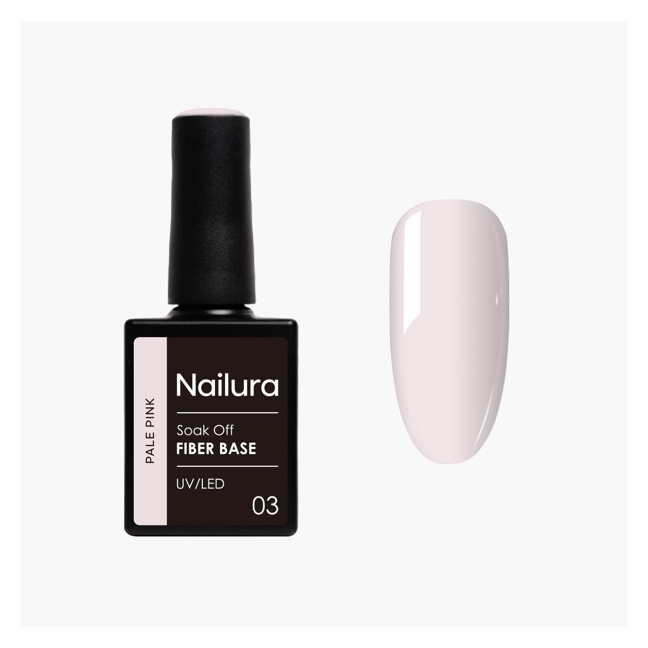 Nailura - Fiber Base - Pale Pink - 10 ml (Pale Pink, Base Coat) (70463)