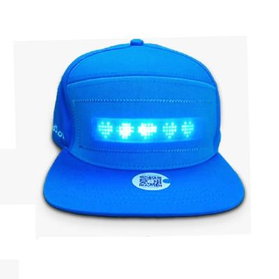Unisex-Bluetooth-LED-Handy-App-gesteuerte Baseballmütze Scroll-Nachricht Anzeigetafel Hip-Hop-Straßen-Hysteresenkappe
