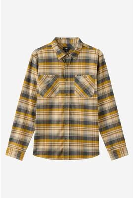 O'Neill s Coastline Flannel Long Sleeve Shirt in Twill, Size Medium, Spandex