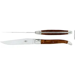 Forge de Laguiole Steakmesser / Tafelmesser Thujaholz - glänzend - Set