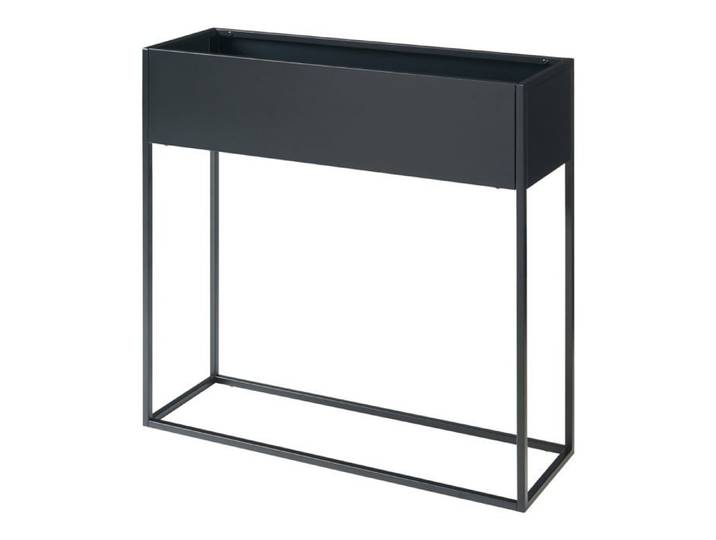 Porte-plantes - HELLOSHOP26 - Support surélevé - Métal - Noir - 80 x 80 x 25 cm