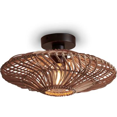 GOOD & MOJO Deckenleuchte "ZANZIBAR", braun, 1, Ø 40cm H: 12cm, 1 Stk., Leuchten, Deckenleuchte