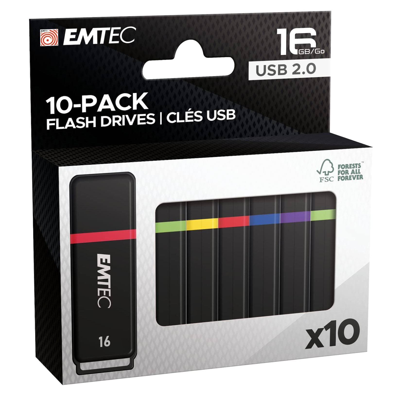 EMTEC K100 USB 2.0 Mini Box 10er-Pack USB-Sticks (ECMMD16GK102P10)