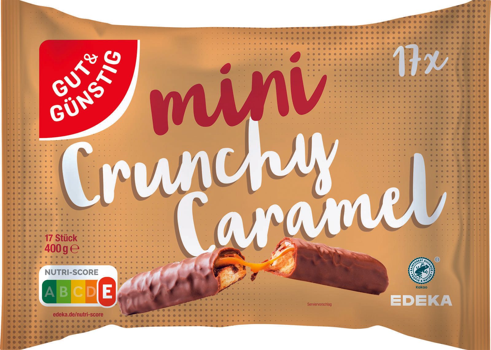 GUT&GÜNSTIG Schokoriegel mini Crunchy Caramel 5920081009