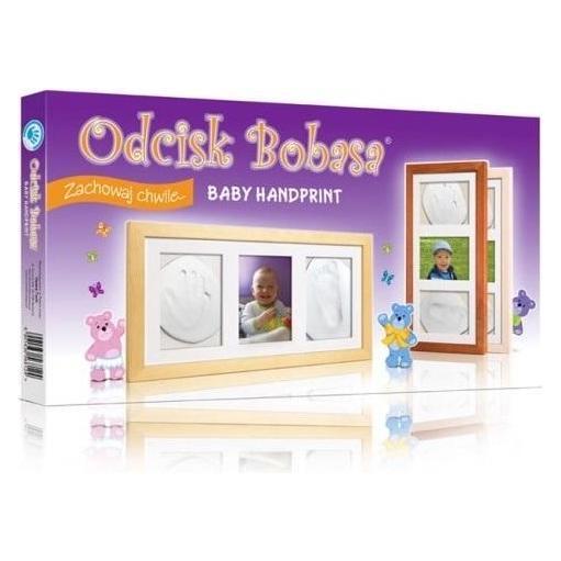 Baby-Handabdruck-Dreifachrahmen mit weissem Ton (352886)