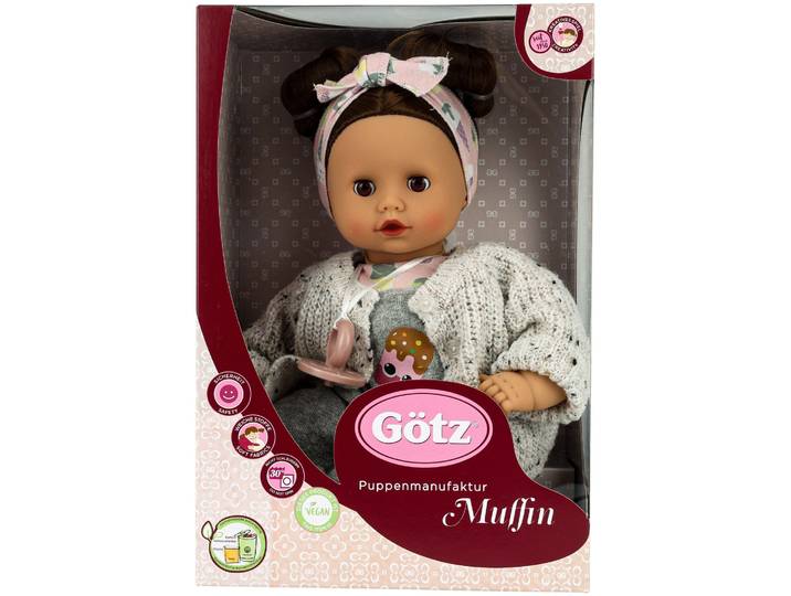 Götz Muffin braunes Haar 33 cm