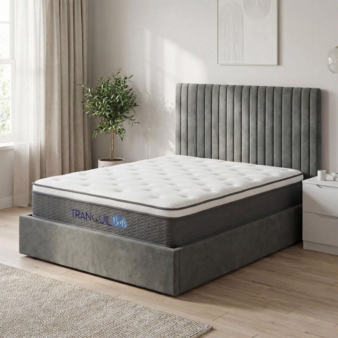 Daily Deal Offers Trance Pillow Top Pocket Sprung Small Double Mattress 120 x 190cm 33cm Deep Luxury Hybrid Mattress with Cooling Convoluted Foam & Pocket Springs
