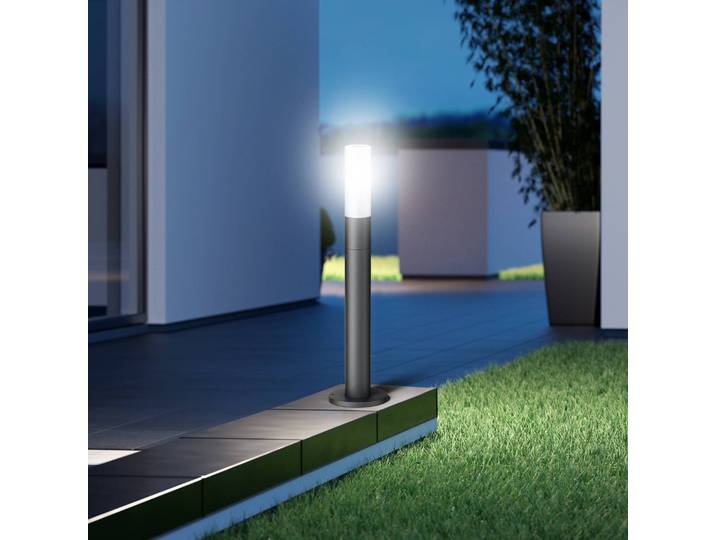 STEINEL LED Wegeleuchte GL 65, alu / grau / zink, Aluminium, Modern