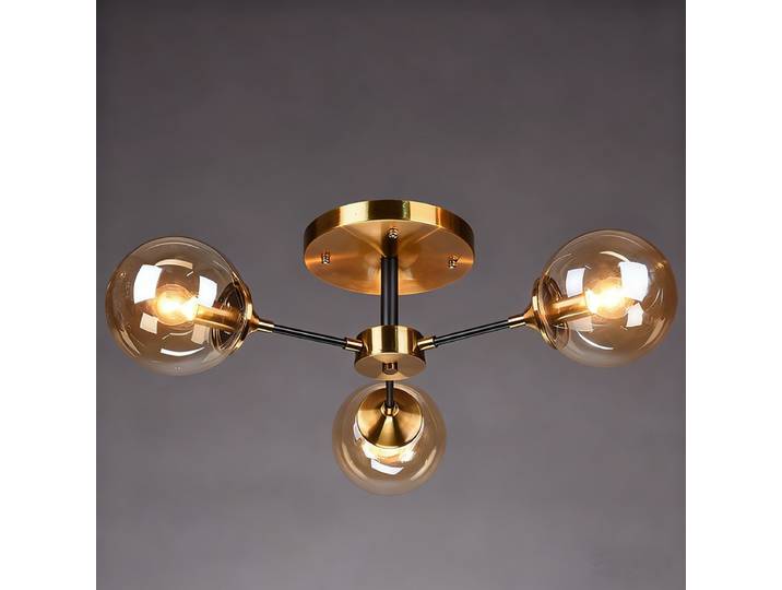 Boule de verre moderne LED lustre rétro plafonnier pour salon salle à manger chambre maison éclairage décoratif