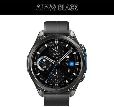 Multisell Products Hub Outdoor Tactical Smart Watch With Flashlight Fitness Tracker Heart Rate Blood Pressure Monitor abyss Black