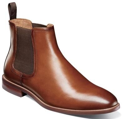 Florsheim Rucci Plain Toe Gore Boot - Mens 8 Brown Boot Medium