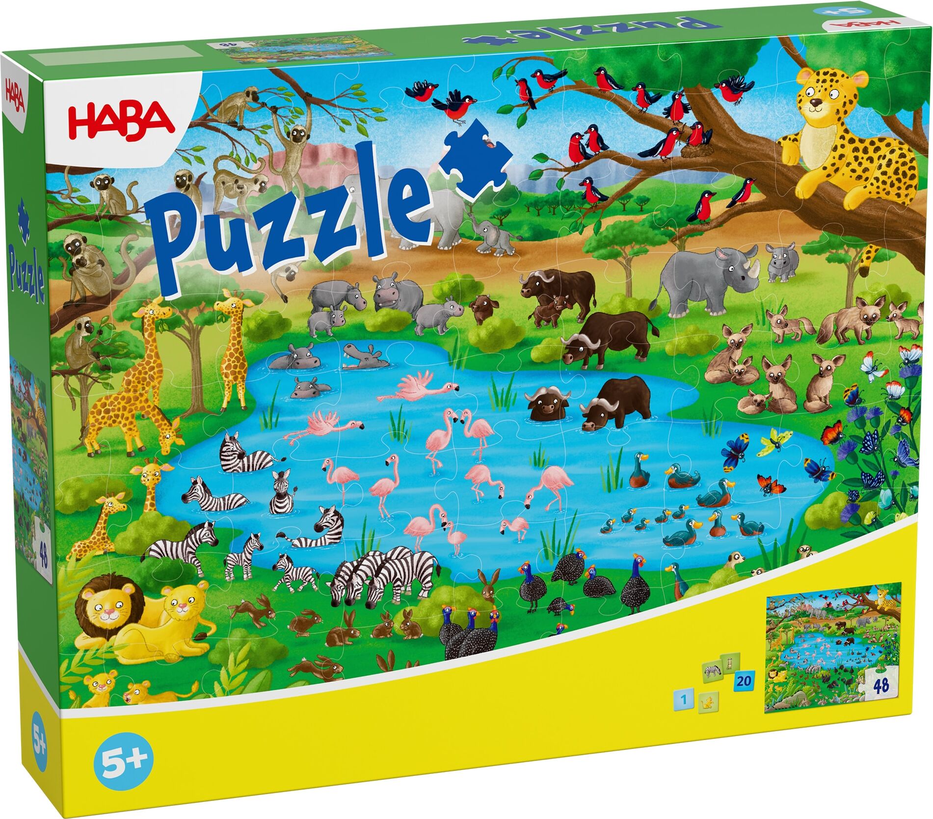 Puzzle HABA "1-20", grün (bunt), Puzzles, Kinder, Motiv
