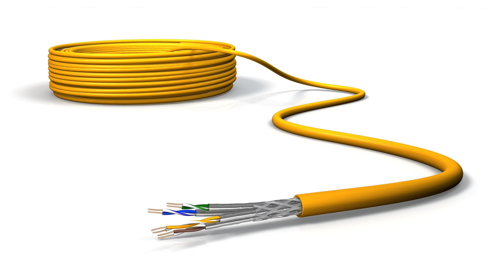 Draka UC1500 HS22 installatiekabel Cat 7A S/FTP PiMF, oranje, 100 meter