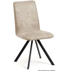 ESSZIMMERSTUHL (4er-Set) Datja 47x92x60 Schwarz/Natur