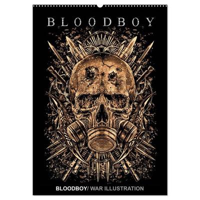 BLOODBOY/WAR ILLUSTRATION (Wandkalender 2026 DIN A2 hoch), CALVENDO Monatskalender