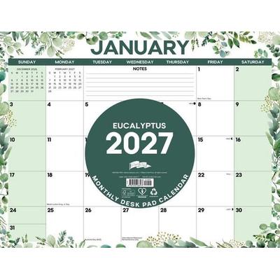 Eucalyptus 2027 22 X 17 Large Monthly Deskpad