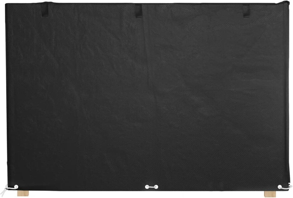 vidaXL Funda de banco balancín 12 ojales polietileno 215x150x130/150cm Negro