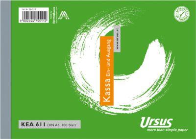 Kassa Ein/Aus A6 quer 100 Blatt