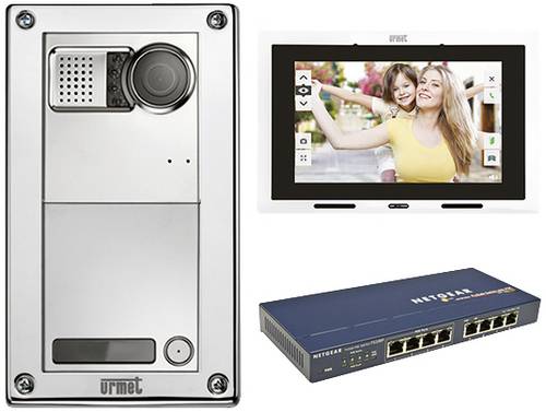 Urmet SET 1060/601 IP-Video-Türsprechanlage WLAN, Bluetooth, LAN Komplett-Set