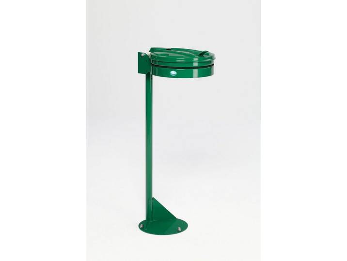 PROREGAL® Mülleimer Standhalter Gummiband Metall-Deckel 105x37x46,5cm Stahl Grün