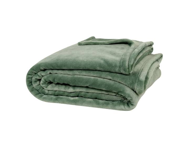 Glänzende Decke aus recyceltem Polyester grün 230x150