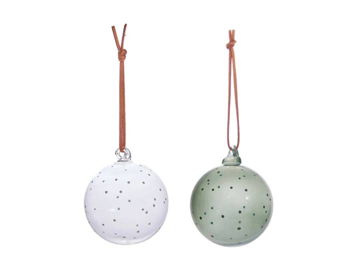 OYOY Boules Natale Christmas, lot de 2 Clair-vert