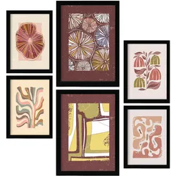 POSTER Set Mit 6 Drucken Mit Bürgersteig In Der Sammlung Ethnischer Stil A3 & A4 Rahmenlos