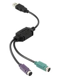 Perixx USB 2.0 Y-Kabel [1x USB 2.0 Stecker A - 2x PS/2-Buchse] PERIPRO-401 B 0.15 m mit USB 19998