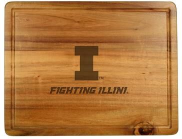 Picnic at Ascot NCAA Illinois University Fighting Illini Bamboo Cheese & Charcuterie Board