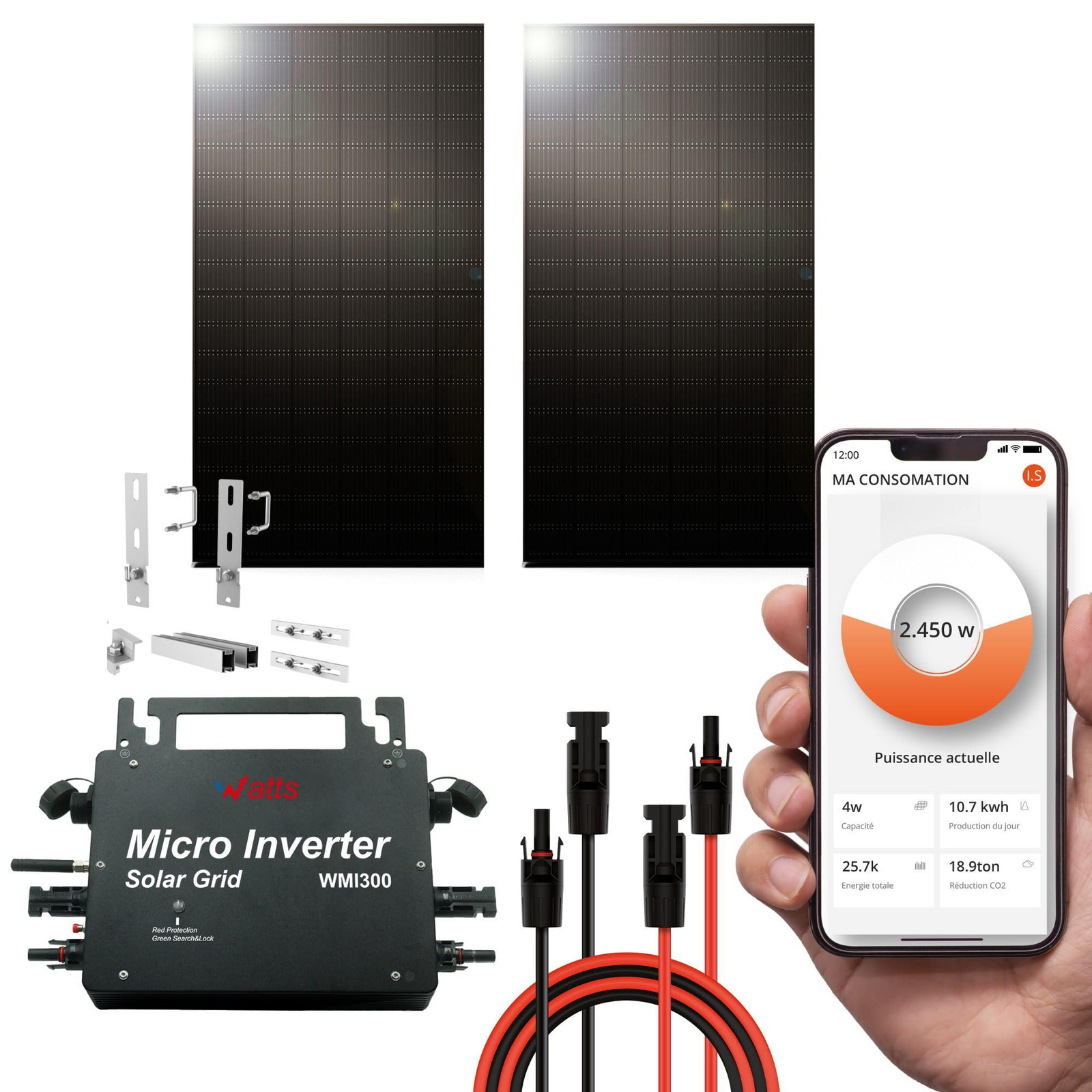 Dripio Solarkit 300W Monokristallijn Plug & Play IP67