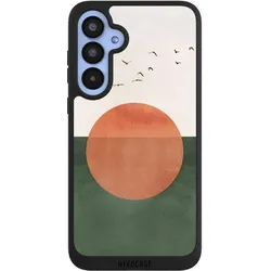 Nivocase Handyhülle für Samsung Galaxy A55 5G Hülle NIVOpure Case Schwarz Sonnenschein Sonnenuntergang (Samsung Galaxy A55), Smartphone Hülle, Schwarz