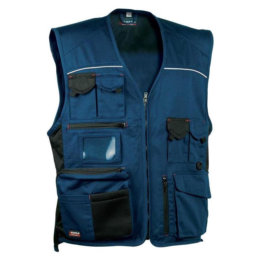 Cofra Weste Expert - Unisex Baumwolle Schwarz Marineblau (60) (32635866)