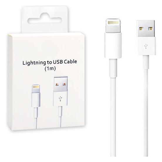 USB-KABEL USB-KABEL FÜR IPHONE 5S 8-PIN WEISS D818Z (1 m, USB 3.2 Gen 1) (31206)