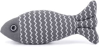 Inspire Curations Realistic Fish Kicker Toy Interactive Cat Kicker Toy For Play, Chewing & Exercise 20cm Grey