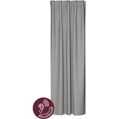 Vorhang HOMING "Allen, 1 Stück, verdeckte Schlaufen, blickdicht, Thermo" Gr. 1, grau (taupe), B:140cm H:245cm, Polyester, Gardinen, blickdicht, Akustik, Lärmschutz, Wohn-, Schlaf-, Kinderzimmer, Thermo