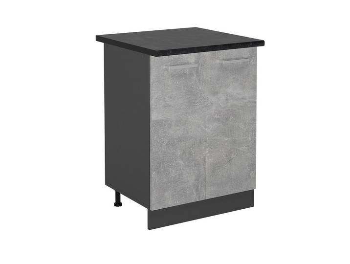 Vicco Küchenunterschrank R-Line Beton 60 cm, AP Anthrazit, Grau, Anthrazit, Holzwerkstoff, 1 Fächer, Rechteckig, 60x81.6x60 cm, Küchen, Küchenmöbel, Küchenschränke, Küchenunterschrank