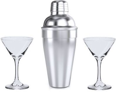 Set d'Accessoires de Bar Cocktail Personnalisés Élégants Cefiro argenté