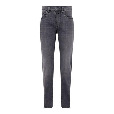Tapered-fit-Jeans PIERRE CARDIN "Lyon Tapered", Herren, Gr. W32/L34, Länge 34, schwarz (grau used), Obermaterial: 92% Baumwolle CO. 5% Elastomultiester ELE. 3% Elasthan EL., uni, tapered fit, Jeans, aus Dual-FX-Stretch-Qualität