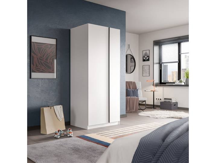Kleiderschrank Oakland , mit 2 Türen & 2 Einlegeböden , weiß