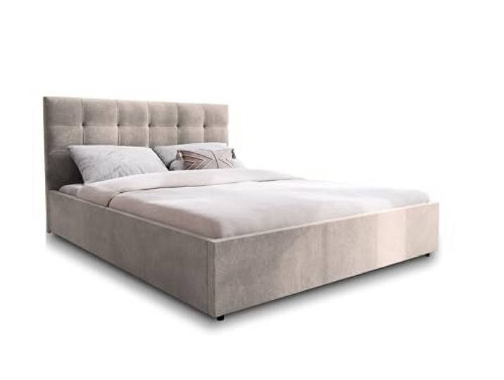 Masseno Polsterbett APE 140x200 cm, Doppelbett, Bettkasten, Stauraum, Lattenrost Und Kopfteil - Beige, Cosmic 10