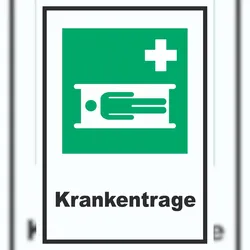 HB-Druck Krankentrage A5 (148x210mm) Schild