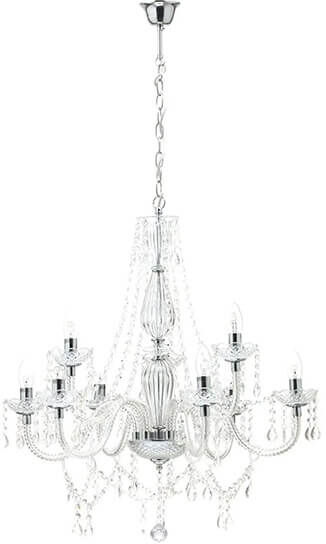 BHS Charlotte Chrome 9 Light Chandelier