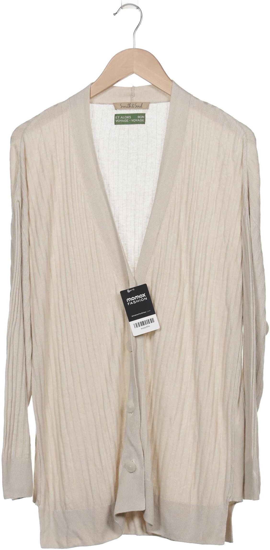 Smith&Soul Damen Strickjacke, Cremeweiß, Gr. M, Leinen / Viskose - Second Hand