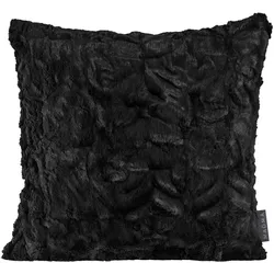 Magma Dekokissenhülle Fluffy 50x50 cm | schwarz - schwarz